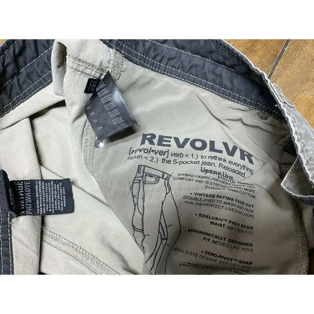 KUHL REVOLVR Mens Sz 40x30 Brown Cotton Stretch Outdoor Trail Pants